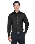 Mens Tall crown Woven collectionSolid Stretch Twill - BLAcK - XLT(D0102H7NVUT)
