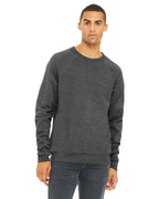 Unisex Sponge Fleece crewneck Sweatshirt - DK gRY MRBLE FLc - M(D0102H7W1KJ)