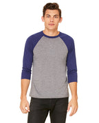 Unisex 34-Sleeve Baseball T-Shirt - gRY cHR BLK TRB - S(D0102H7W2FJ)