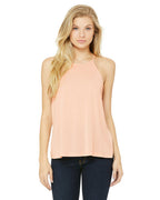 Ladies Flowy High Neck Tank - WHITE - S(D0102H7W30X)