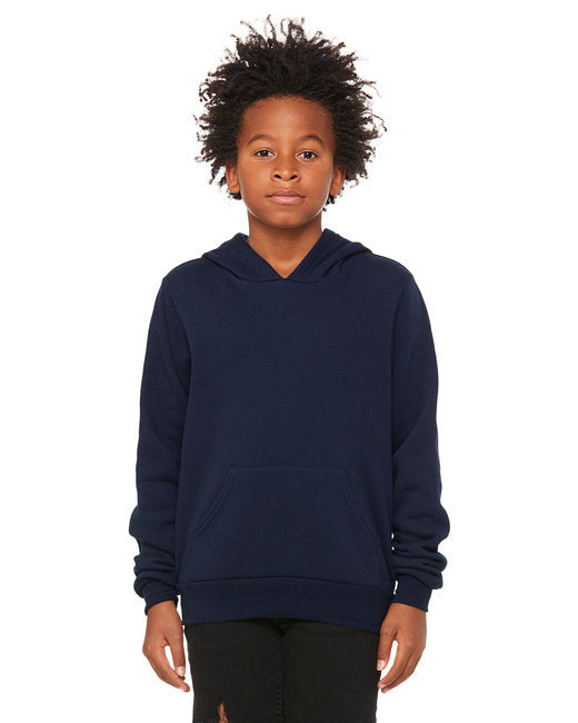Youth Sponge Fleece Pullover Hooded Sweatshirt - BLAcK - S(D0102H7W35T)