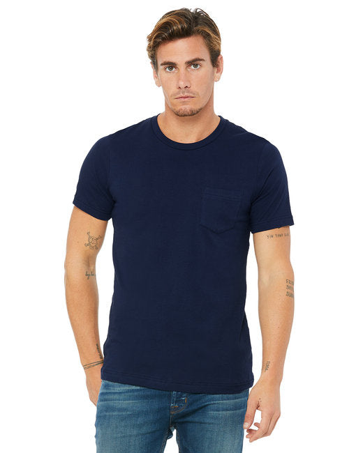Mens Jersey Short-Sleeve Pocket T-Shirt - BLAcK - S(D0102H7W3IJ)