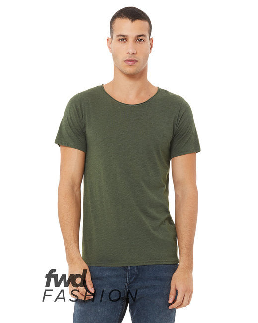 FWD Fashion Unisex Triblend Raw Neck T-Shirt - SOLID WHT TRBLND - XL(D0102H7W55J)