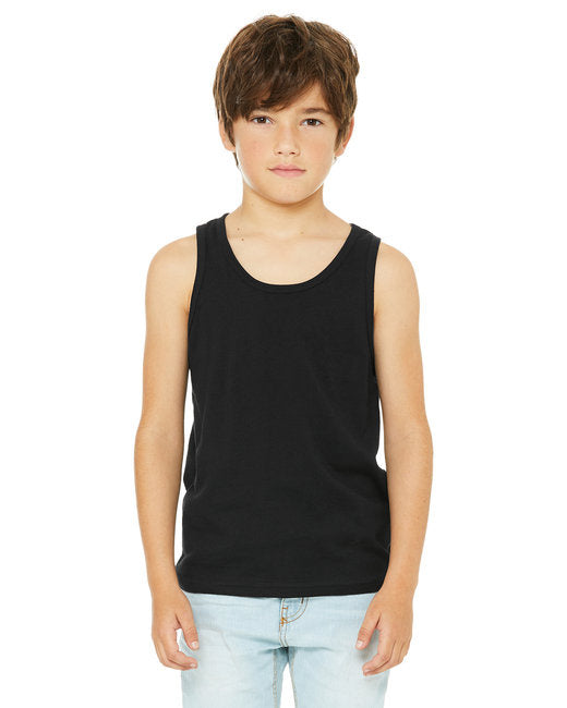 Youth Jersey Tank - BLAcK - M(D0102H7W59J)