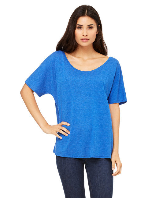 Ladies Slouchy T-Shirt - WHITE MARBLE - S(D0102H7W5gT)