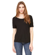 Ladies Slouchy T-Shirt - WHITE MARBLE - S(D0102H7W5LX)