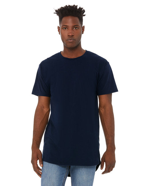 Mens Long Body Urban T-Shirt - WHITE - S(D0102H7W632)