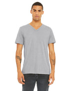 Unisex Triblend V-Neck T-Shirt - BLUE TRIBLEND - S(D0102H7W70X)