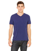 Unisex Triblend V-Neck T-Shirt - BLUE TRIBLEND - S(D0102H7W72T)