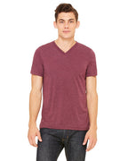 Unisex Triblend V-Neck T-Shirt - BLUE TRIBLEND - S(D0102H7W79X)