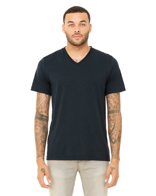 Unisex Triblend V-Neck T-Shirt - BLUE TRIBLEND - S(D0102H7W7V6)