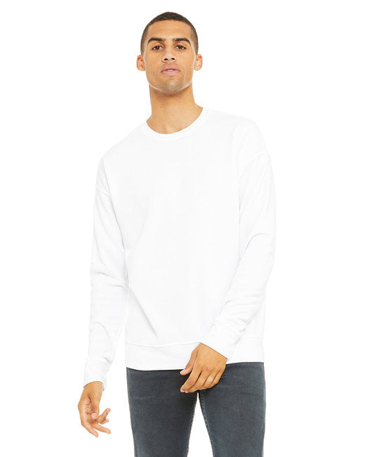 Unisex Drop Shoulder Fleece - WHITE - XS(D0102H7W9ZP)
