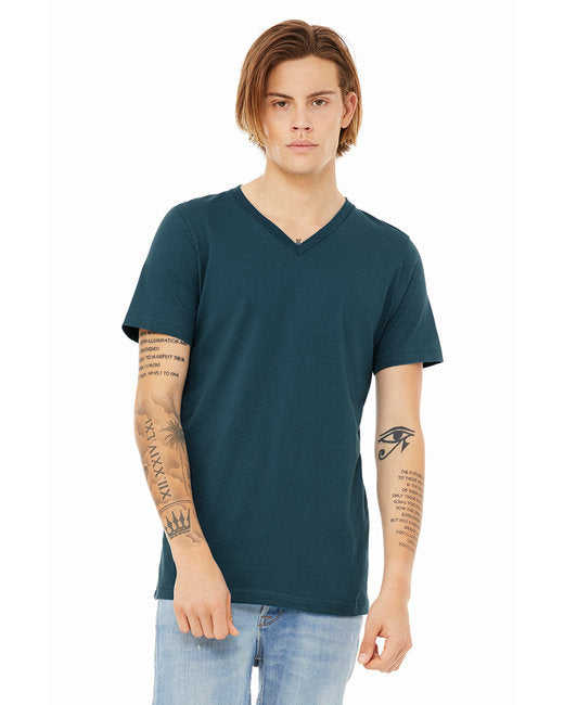Unisex Jersey Short-Sleeve V-Neck T-Shirt - TRUE ROYAL - XS(D0102H7WBg6)