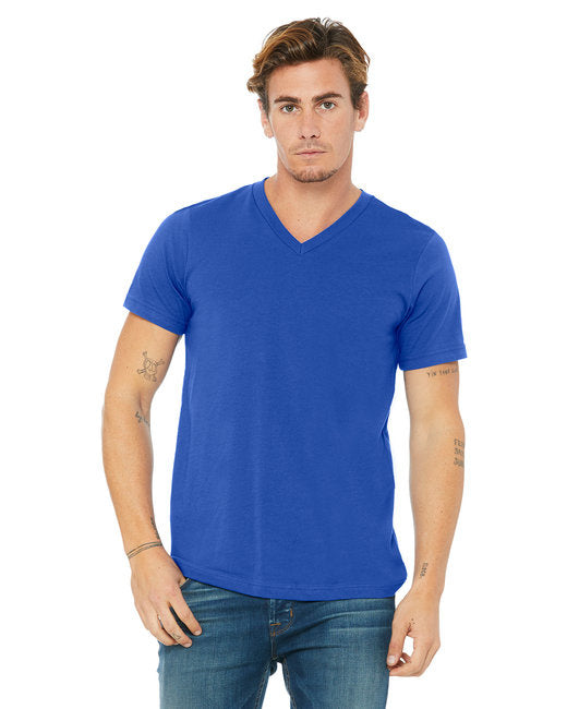 Unisex Jersey Short-Sleeve V-Neck T-Shirt - TRUE ROYAL - XS(D0102H7WBR6)
