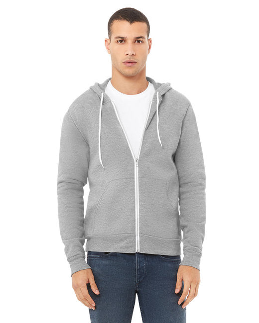 Unisex Sponge Fleece Full-Zip Hooded Sweatshirt - ASPHALT - 2XL(D0102H7WD4T)