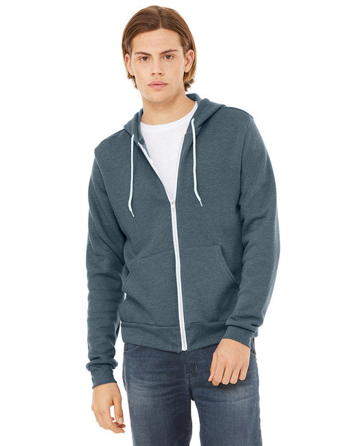 Unisex Sponge Fleece Full-Zip Hooded Sweatshirt - ASPHALT - 2XL(D0102H7WDD8)