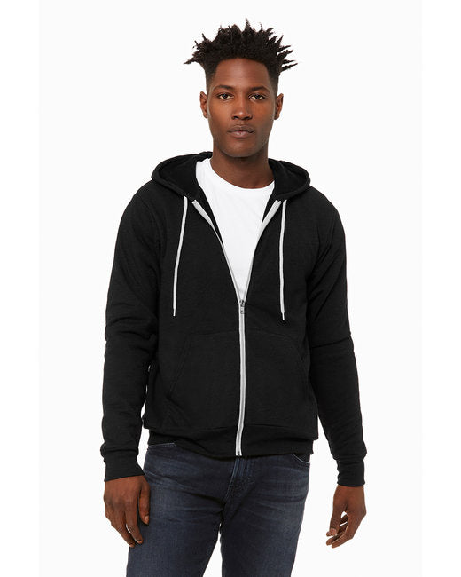 Unisex Sponge Fleece Full-Zip Hooded Sweatshirt - ASPHALT - 2XL(D0102H7WDMT)