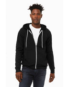 Unisex Sponge Fleece Full-Zip Hooded Sweatshirt - ASPHALT - 2XL(D0102H7WDMT)