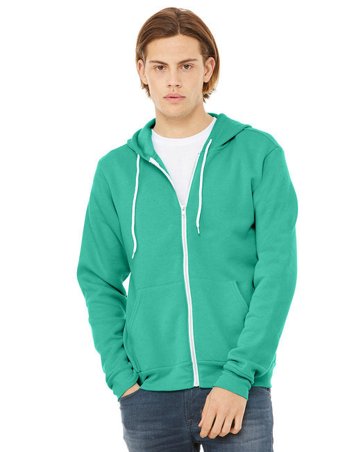 Unisex Sponge Fleece Full-Zip Hooded Sweatshirt - ASPHALT - 2XL(D0102H7WDWJ)