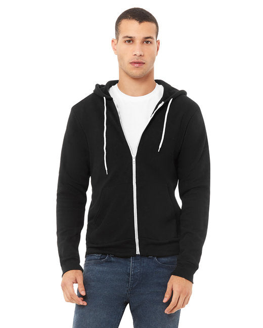 Unisex Sponge Fleece Full-Zip Hooded Sweatshirt - ASPHALT - 2XL(D0102H7WDYT)