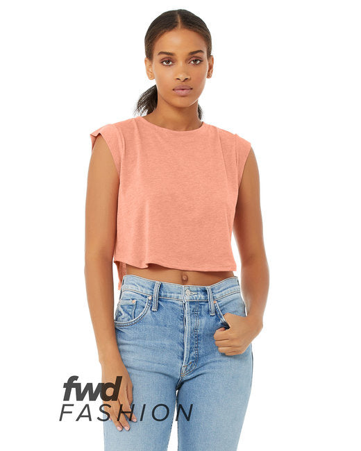 FWD Fashion Ladies Festival cropped Tank - SOLID BLK TRBLND - S(D0102H7WED8)
