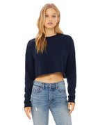 Ladies cropped Fleece crew - DEEP HEATHER - S(D0102H7WFcX)