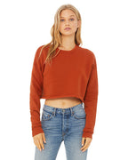 Ladies cropped Fleece crew - DEEP HEATHER - S(D0102H7WFM2)