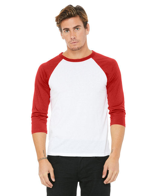Unisex 34-Sleeve Baseball T-Shirt - gRY cHR BLK TRB - S(D0102H7Wg0X)