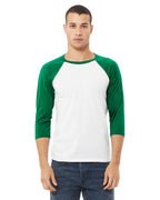 Unisex 34-Sleeve Baseball T-Shirt - gRY cHR BLK TRB - S(D0102H7WgL8)