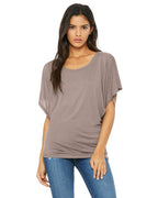 Ladies Flowy Draped Sleeve Dolman T-Shirt - BLAcK - S(D0102H7WHQX)
