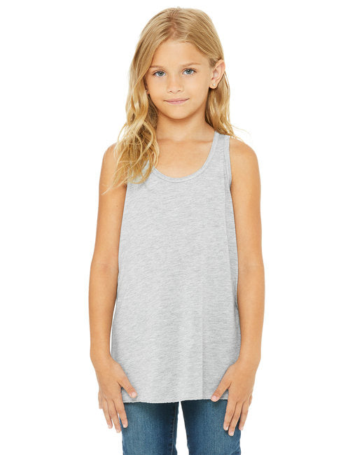 Youth Flowy Racerback Tank - WHITE - M(D0102H7WIPP)