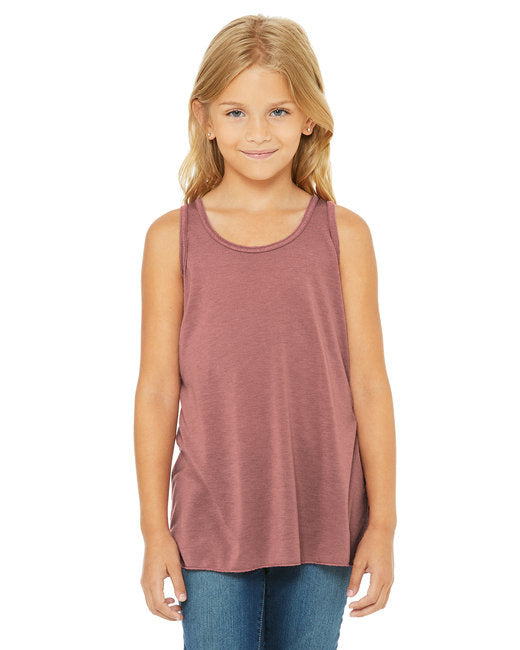Youth Flowy Racerback Tank - WHITE - M(D0102H7WISP)