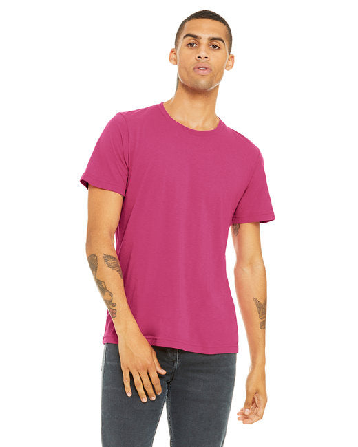 Unisex Poly-cotton Short-Sleeve T-Shirt - BERRY - S(D0102H7WJVT)