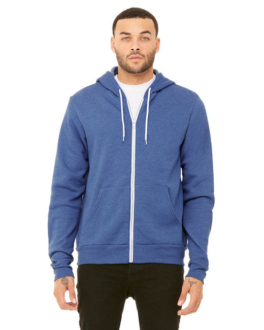 Unisex Sponge Fleece Full-Zip Hooded Sweatshirt - ASPHALT - 2XL(D0102H7WM5X)