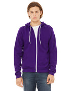 Unisex Sponge Fleece Full-Zip Hooded Sweatshirt - ASPHALT - 2XL(D0102H7WMHP)