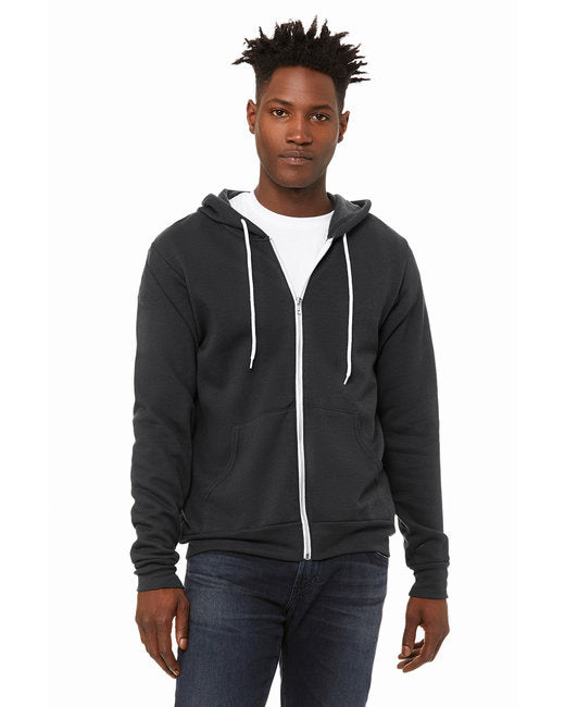 Unisex Sponge Fleece Full-Zip Hooded Sweatshirt - ASPHALT - 2XL(D0102H7WMPJ)