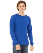Unisex Jersey Long-Sleeve T-Shirt - RED - S(D0102H7WP3J)
