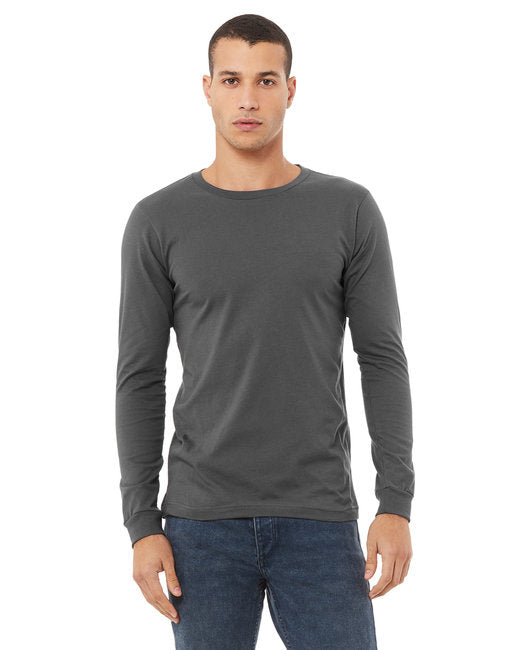 Unisex Jersey Long-Sleeve T-Shirt - RED - S(D0102H7WP8J)