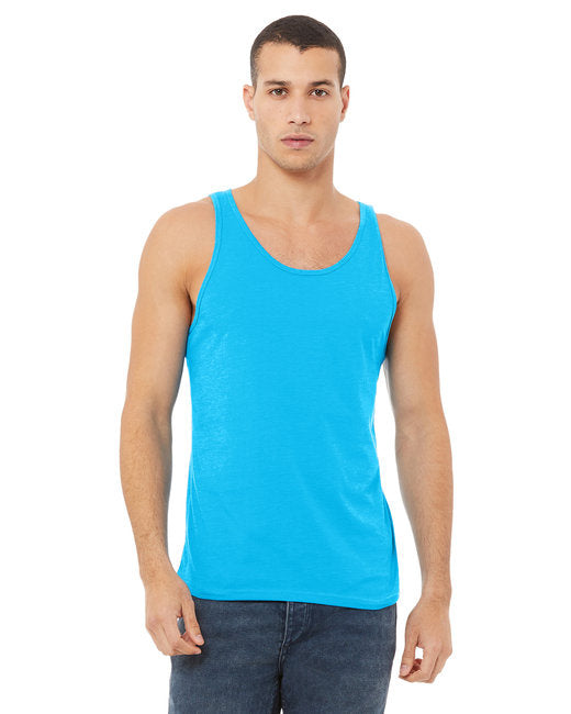 Unisex Jersey Tank - NEON BLUE - XS(D0102H7WS2T)