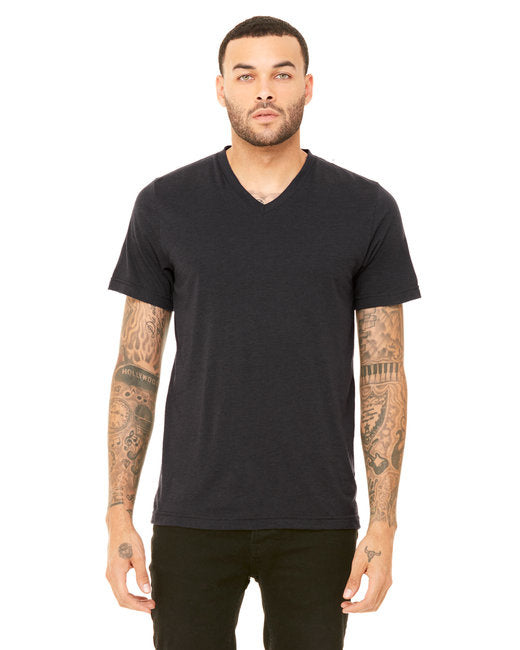 Unisex Triblend V-Neck T-Shirt - BLUE TRIBLEND - S(D0102H7WXKX)