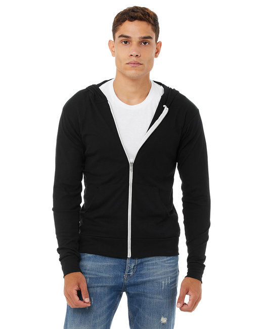 Unisex Triblend Full-Zip Lightweight Hoodie - cHAR BLK TRIBLND - XS(D0102H7WXLT)