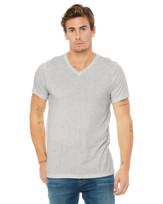Unisex Triblend V-Neck T-Shirt - BLUE TRIBLEND - S(D0102H7WXNJ)