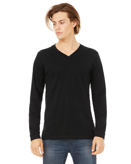 Unisex Jersey Long-Sleeve V-Neck T-Shirt - cHAR BLK TRIBLND - S(D0102H7WXPX)
