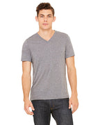 Unisex Triblend V-Neck T-Shirt - BLUE TRIBLEND - S(D0102H7WXZP)