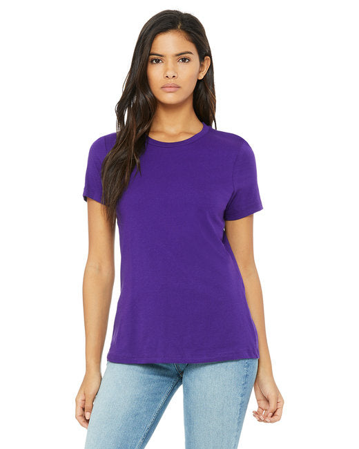 Ladies Relaxed Jersey Short-Sleeve T-Shirt - TEAM PURPLE - S(D0102H7WZ3T)
