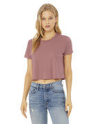 Ladies Flowy cropped T-Shirt - WHITE - S(D0102H7WZLT)