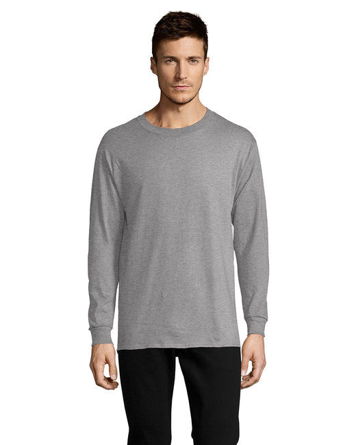 Mens 52 oz comfortSoft cotton Long-Sleeve T-Shirt - WHITE - S(D0102H7Y3DP)