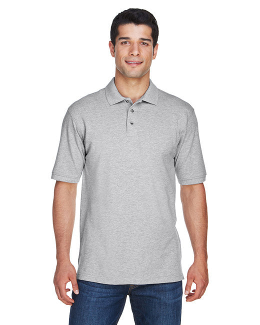 Mens Tall 6 oz Ringspun cotton Piqu Short-Sleeve Polo - BLAcK - XLT(D0102H7Y522)