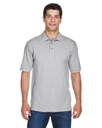 Mens Tall 6 oz Ringspun cotton Piqu Short-Sleeve Polo - BLAcK - XLT(D0102H7Y52X)
