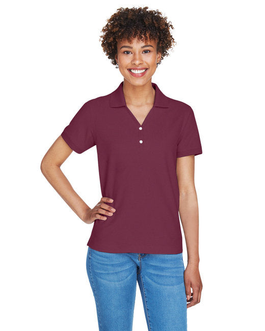 Ladies Pima Piqu Y-collar Polo - WHITE - XS(D0102H7Y79J)